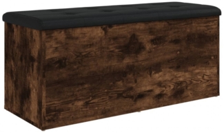 Sitzbank mit Stauraum, Holzwerkstoff, Räuchereichen Optik, 102 x 42 x 45 cm