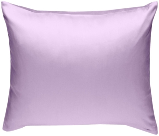 Bettwaesche-mit-Stil Mako-Satin / Baumwollsatin Bettwäsche uni / einfarbig flieder rosa Kissenbezug 40x40 cm