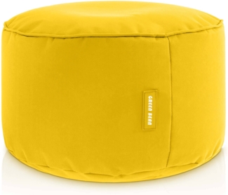 Green Bean® Sitzsack-Hocker 45x25cm mit EPS-Perlen Füllung - Sitz-Pouf für Sitzsäcke - Sitzhocker für Kinder und Erwachsene - Gelb