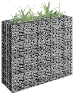 vidaXL Gabionen-Hochbeet Verzinkter Stahl 90×30×90 cm 145631