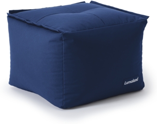 Lumaland Sitzsack-Sofa, Polyester, Pouf, Dunkelblau, 40 x 54 x 54 cm