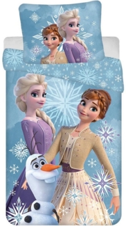 Disney Frozen Baumwolle Bettwäsche Bettbezug 140x200 cm & Kissenbezug 70x90 cm
