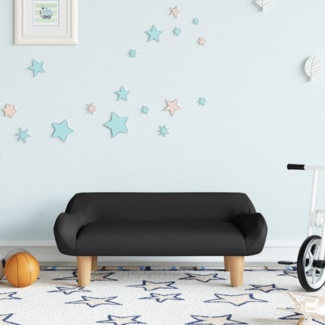 vidaXL Kindersofa 70 x 40 x 24 cm Stoff, Schwarz