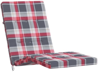 vidaXL '361997' Liegestuhl-Auflagen 2 Stk. Oxford-Gewebe, rot Karomuster, 180 x 55 x 7 cm