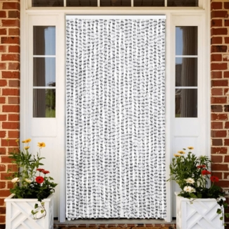 vidaXL Fliegenvorhang Hellgrau und Dunkelgrau 100x230 cm Chenille 377398