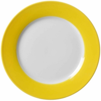 Ritzenhoff & Breker Doppio Teller, Kuchenteller, Dessertteller, Porzellan, Sonnengelb, Ø 20 cm, 565058
