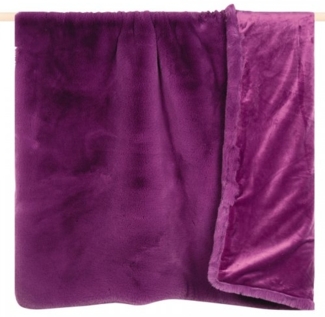 pad Wohndecke, Mischgewebe, 140x190 cm, Evita Kunstpelz Violet