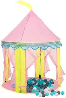 vidaXL Kinder-Spielzelt mit 250 Bällen, Stoff rosa, 100 x 100 x 127 cm