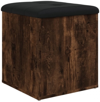 Sitzbank mit Stauraum,Holzwerkstoff, Räuchereichen Optik, 42 x 42 x 45 cm
