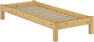 Einzelbett Kiefer natur 80x200 Massivholzbett Futonbett Bettrahmen Rollrost 60.35-08