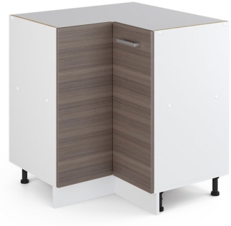 Vicco Küchenschrank R-Line Hängeschrank Unterschrank Küchenzeile Küchenunterschrank Arbeitsplatte, Möbel verfügbar in anthrazit und weiß (edelgrau ohne Arbeitsplatte, Eckunterschrank 87 cm)