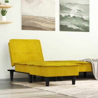 vidaXL Chaiselongue Gelb Samt 352848