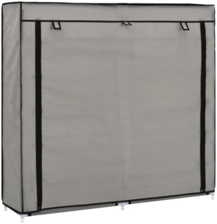 vidaXL Schuhschrank mit Abdeckung Grau 115 x 28 x 110 cm Stoff 282434