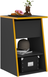 FMD Möbel 'ZOCKER PRO' melaminharzbeschichtete Spanplatte, Anthrazit,, Gaming-Beistelltisch, 77,7 x 50 x 49,4 cm