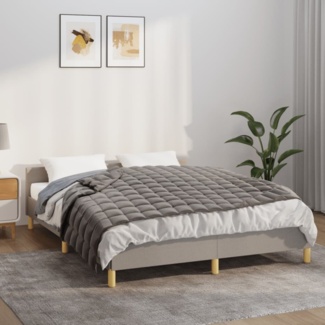 vidaXL Gewichtsdecke Stoff, 1x Gewichtsdecke, Dunkelgrau, 135x200 cm, Stoff, 6 kg
