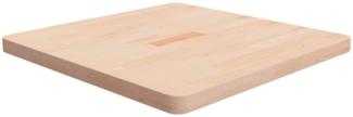 vidaXL Tischplatte Quadratisch 70x70x4 cm Eichenholz Unbehandelt 342945