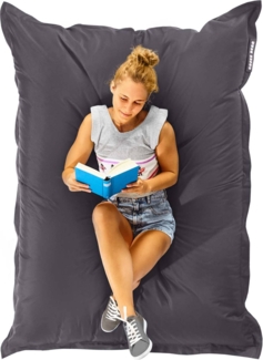Green Bean® Outdoor Sitzsack, waschbar & wetterfest, Polyester-PVC-Stoff, Anthrazit, 140x180 cm, 380 Liter