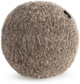 Kissenbezug Bouclee 09 weiß Rund 24 cm beige Dekokissen