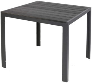 Aluminium Gartentisch Beistelltisch Esstisch Balkontisch Non-Wood Platte 80x80cm