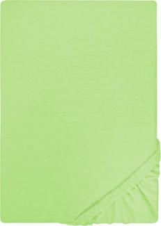 Biberna Jersey-Spannbetttuch, 100 % Baumwolle, Hellgrün, 1x 140x200 cm - 160x200 cm