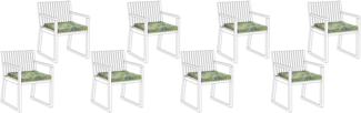 Set mit 8 Sitzkissen Ohne Muster SASSARI 46 x 46 cm Hellgrün