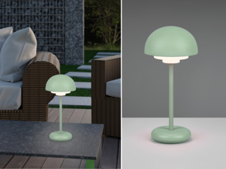 Trio 'Elliot' LED-Akku-Tischleuchte dimmbar, Kunststoff grün, Ø 13,5cm x Höhe 30cm