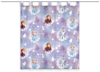 Gardine Vorhang Fertiggardine Frozen Anna Elsa Olaf 140x160 cm