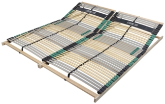 Lattenrost extra stabil, bis 200Kg belastbar, Kopfteil verstellbar, 42 Latten, 7 Zonen Lattenrost aus Buche, Made in Germany, 180 x 200 cm