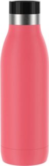 Emsa Bludrop Color Trinkflasche mit Quick-Press Verschluss, spülmaschinenfest, Edelstahl Koralle, 0,5 Liter