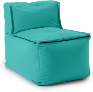 Lumaland Sitzsack-Sofa, Polyester, Mittelteil, Türkis, 70 x 81 x 54 cm