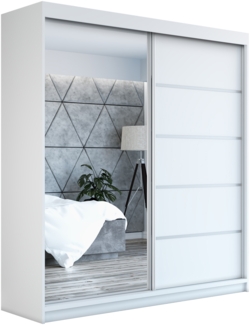 A&J MöbelLand Schwebetürenschrank GAP 180 cm Schwebetürenschrank mit Spiegel