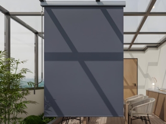 Vente-unique - Außenjalousie mit Aluminiumkassette & Stoff - 1,6 x 2,5 m - PASSOE