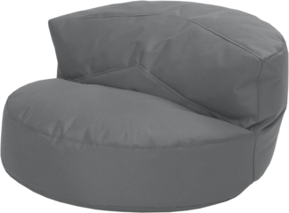 Green Bean® Sitzsack Sofa mit Füllmaterial - Lounge im Sitzsack-Design 90x50cm mit ergonomischer Rückenlehne & waschbarem Bezug - Indoor und Outdoor geeignet in Grau