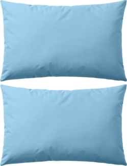 vidaXL Gartenkissen, 2 Stück, Polyestergewebe hellblau, 60x40 cm