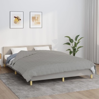 vidaXL Gewichtsdecke Stoff, 1 x Gewichtsdecke, Hellgrau, 200x200 cm, Baumwolle, 9 kg
