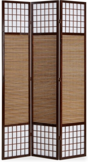 Raumteiler Sondergröße 2 m Höhe, Holz Dunkelbraun, 200x132 cm