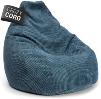 Lumaland Sitzsack GIANT Cord Sitzsack Stabile Lehne ideal fürs Gaming, verdeckter Reißverschluss, trendig & Gemütlichkeit vereint