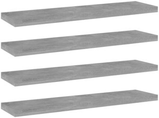 vidaXL Bücherregal-Bretter 4 Stk. Betongrau 40x10x1,5 cm Holzwerkstoff 805130