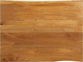 vidaXL Tischplatte mit Baumkante 110x80x3,8 cm Massivholz Mango 370797