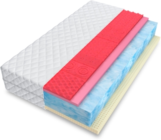 Matratze LAGOS 90x200 H2 H3 22cm NAWAPUR Angelpearl Schaumstoff LATEX VISCO