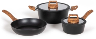 Livoo 5-tlg. Kochgeschirr-Set Aluminium Schwarz 443556