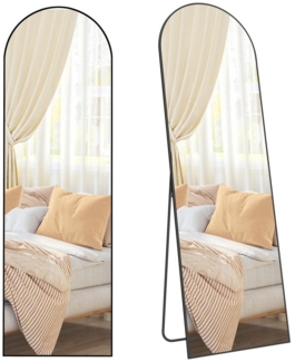 SONGMICS Ganzkörperspiegel, 160 x 50 cm, gewölbter Standspiegel, Rahmen aus Aluminiumlegierung, Hartglas, für Schlafzimmer, Wohnzimmer, Garderobe, tintenschwarz LFMDE031B01
