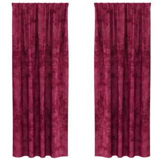 vidaXL Velvet Vorhänge 2 Stück mit Ösen Weinrot 225x140 cm 4107680