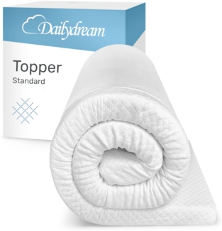 Dailydream “Model M“ viscoelastischer Matratzentopper mit Memory Foam Effekt, weiß, 80 x 200 x 5 cm
