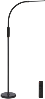 Beliani 'APUS' LED Stehlampe klemmbar mit Dimmer, Metall schwarz, Höhe 174 cm