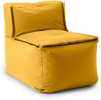 Lumaland Sitzsack-Sofa, Polyester, Mittelteil, Senfgelb, 70 x 81 x 54 cm