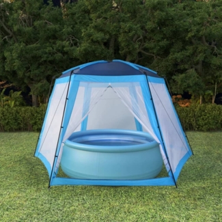 vidaXL Pool-Zelt 500x433x250 cm Blau 91574