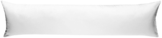 Mako Satin Seitenschläferkissen Bezug uni / einfarbig weiß 40x200 cm
