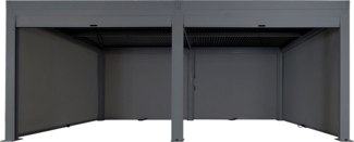 Mendler 'HWC-L46' Pergola, Regenrinne sturmfest, Aluminium anthrazit, 3x6 m