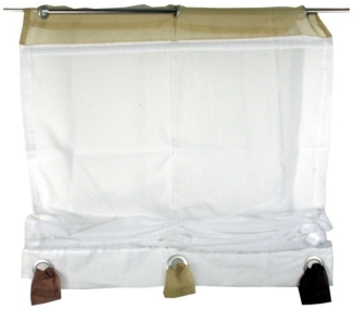 Fertigdeko Raffrollo 155x80 Fenster Voile Rollo Faltrollo Gardine Plissee Ösen